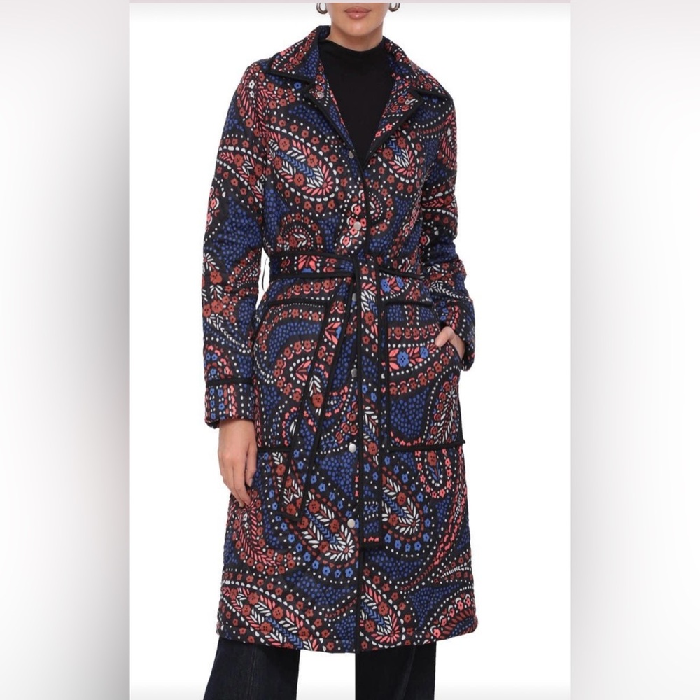 Avec Les Filles Tie Waist Quilted Jacket